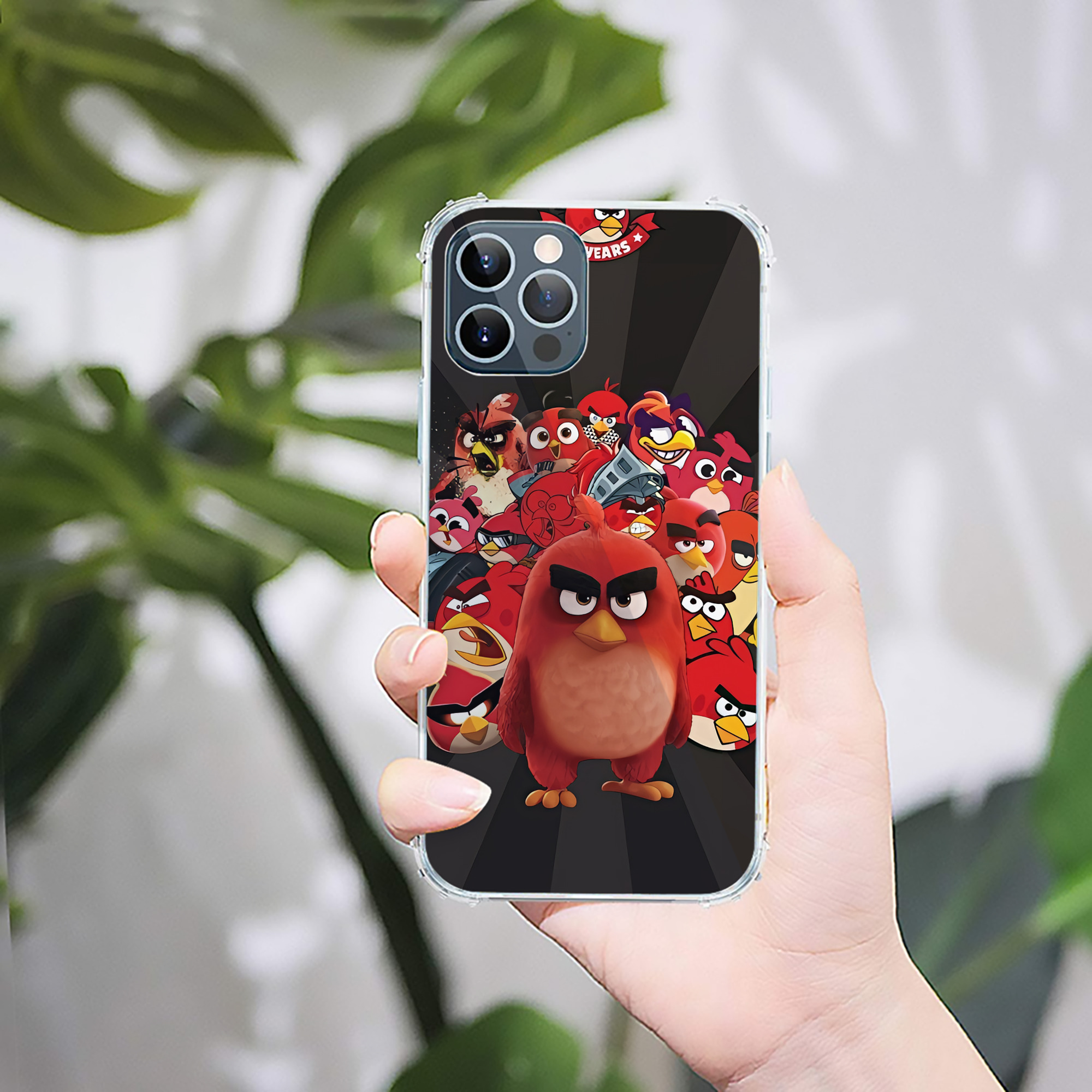 （画像用） Angry Birds アングリーバード 【iPhone 12シリーズ対応】透明スマホケース（クリアソフトケース）